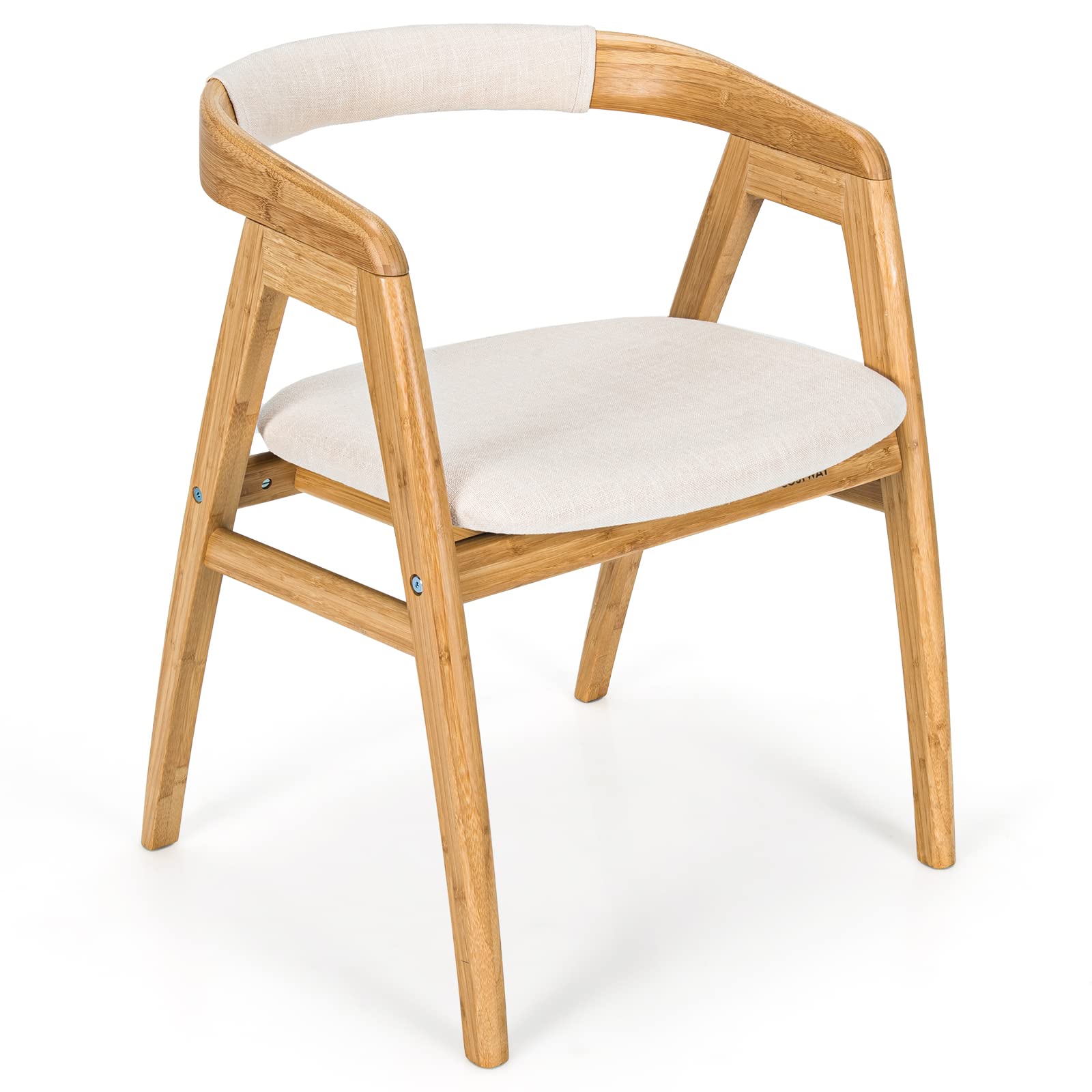 Upholstered Bamboo Accent Chair
