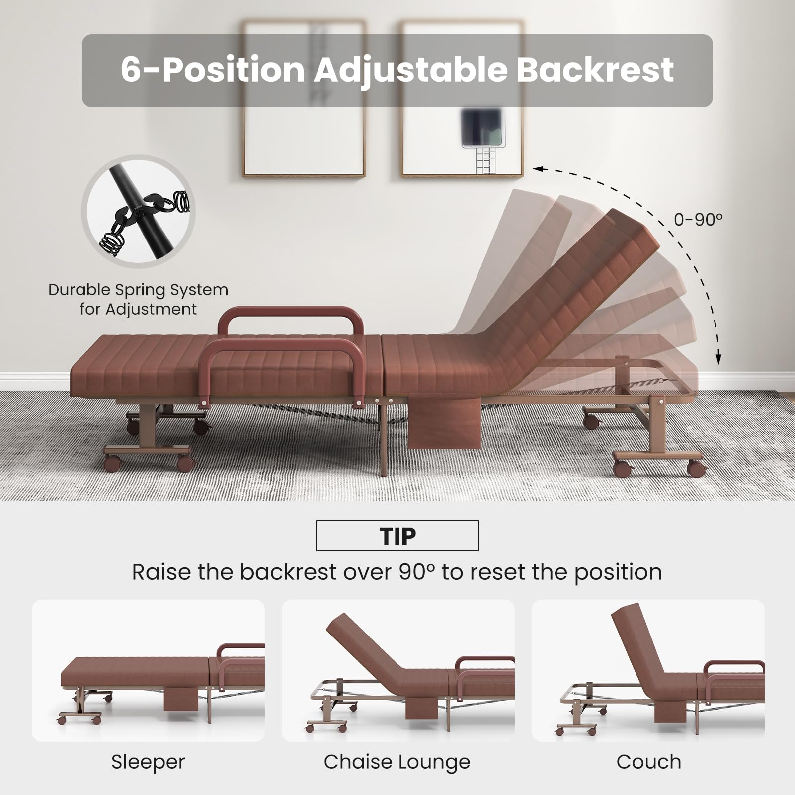 Adjustable Folding Guest Bed