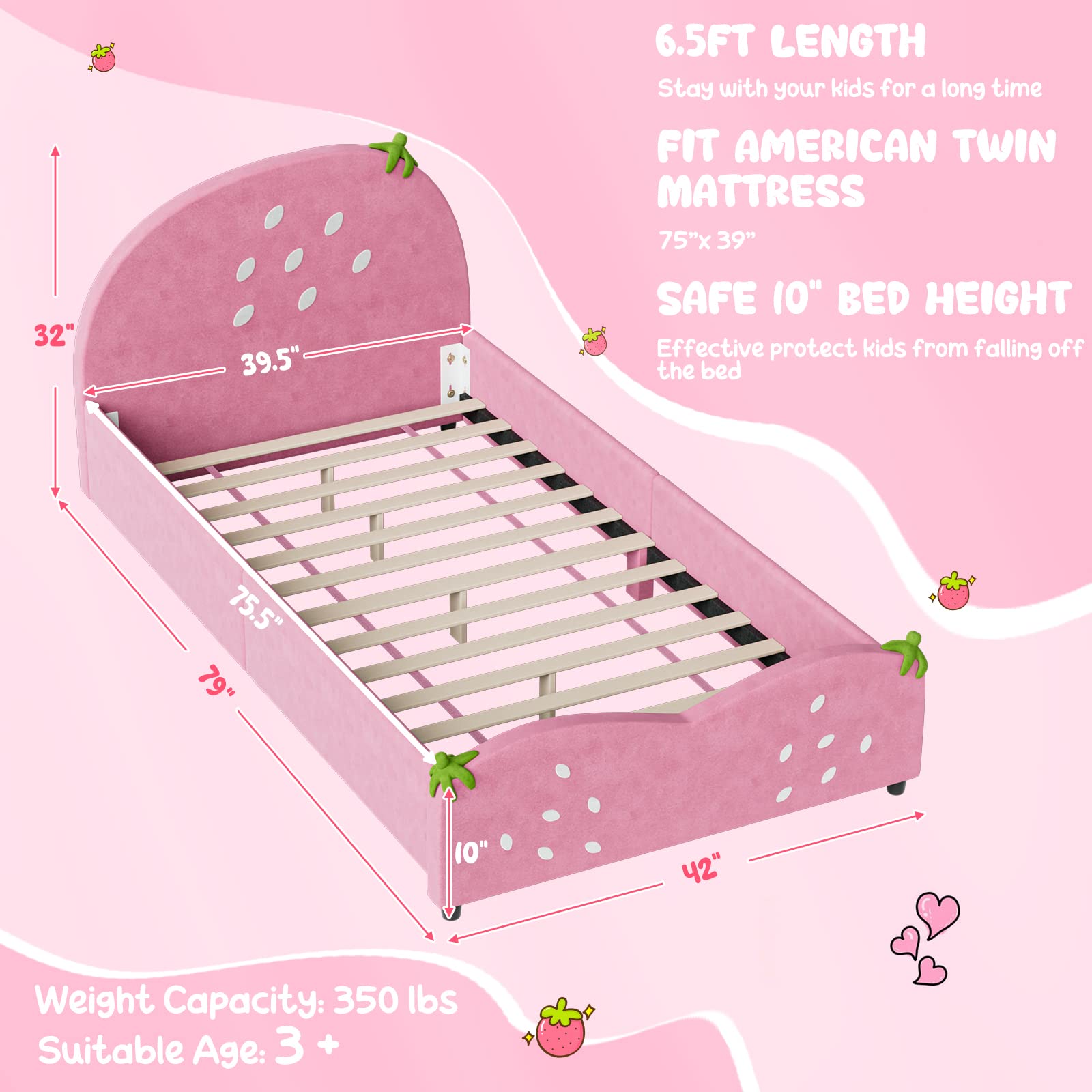 Kids Strawberry Bed