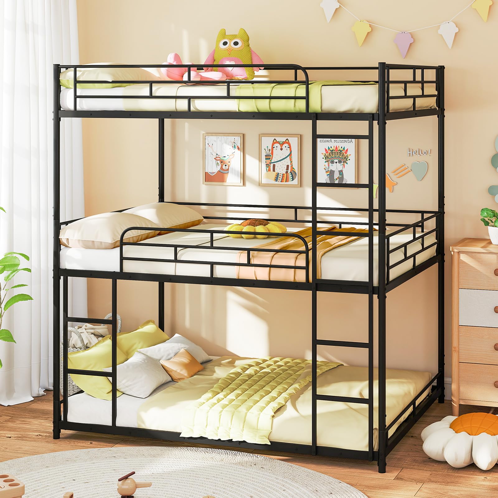 Triple-Decker Bunk Bed