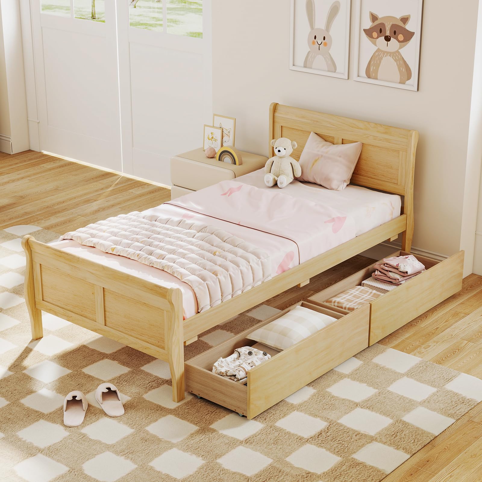 Children's Bed with Storage Drawers