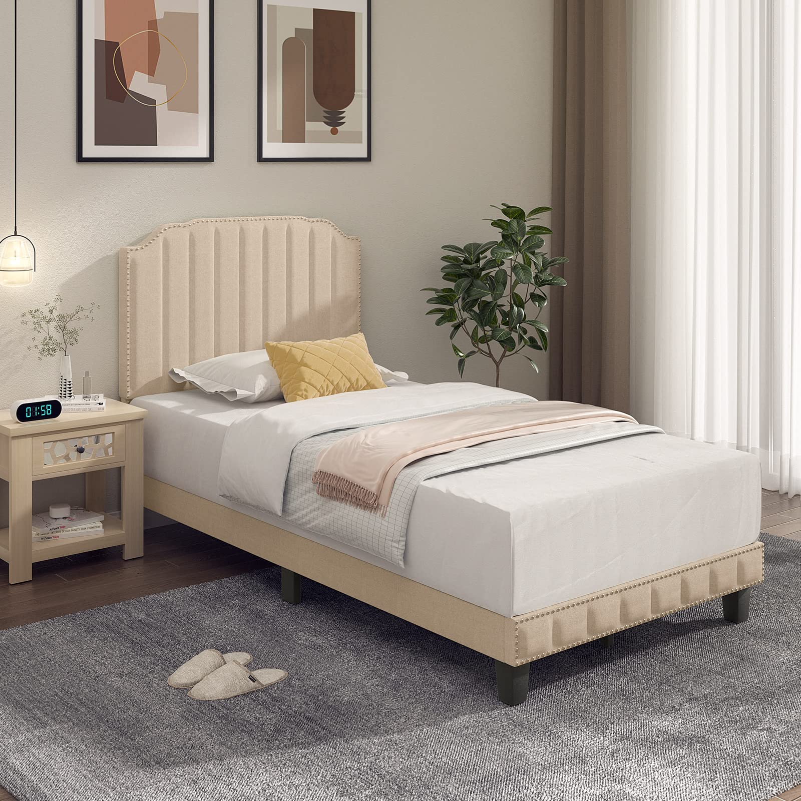 Upholstered Platform Bed Frame