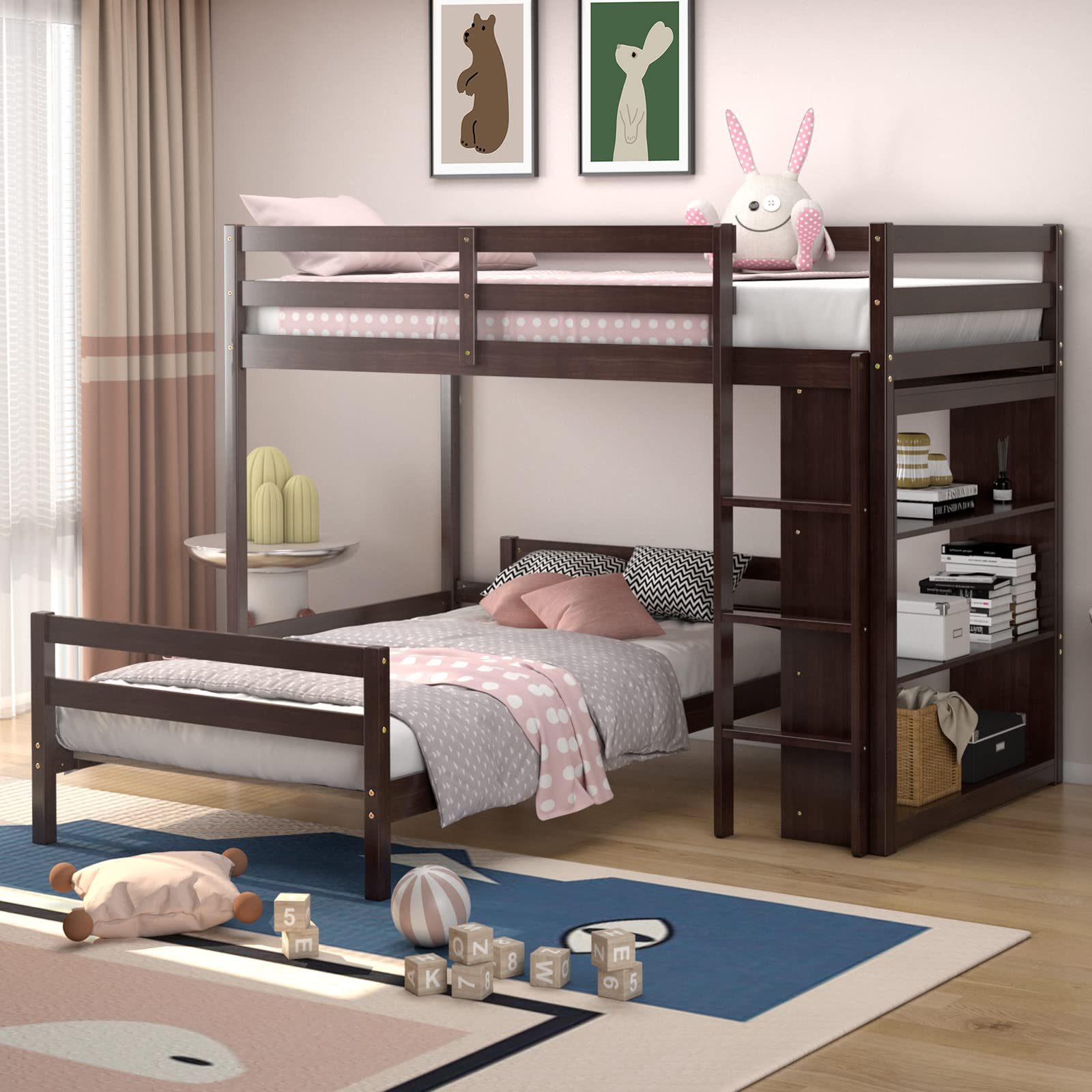 Convertible Bunk Bed with Storage