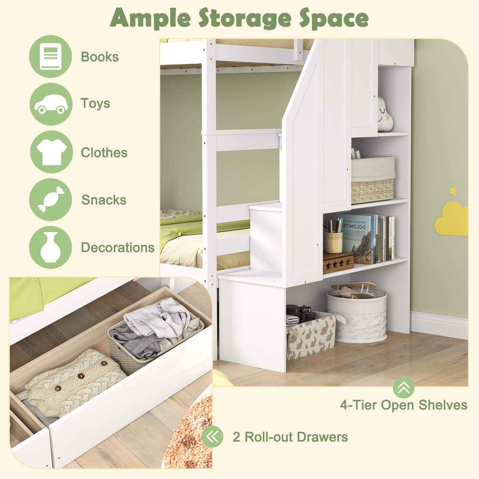 Convertible Twin Over Twin Bunk Bed