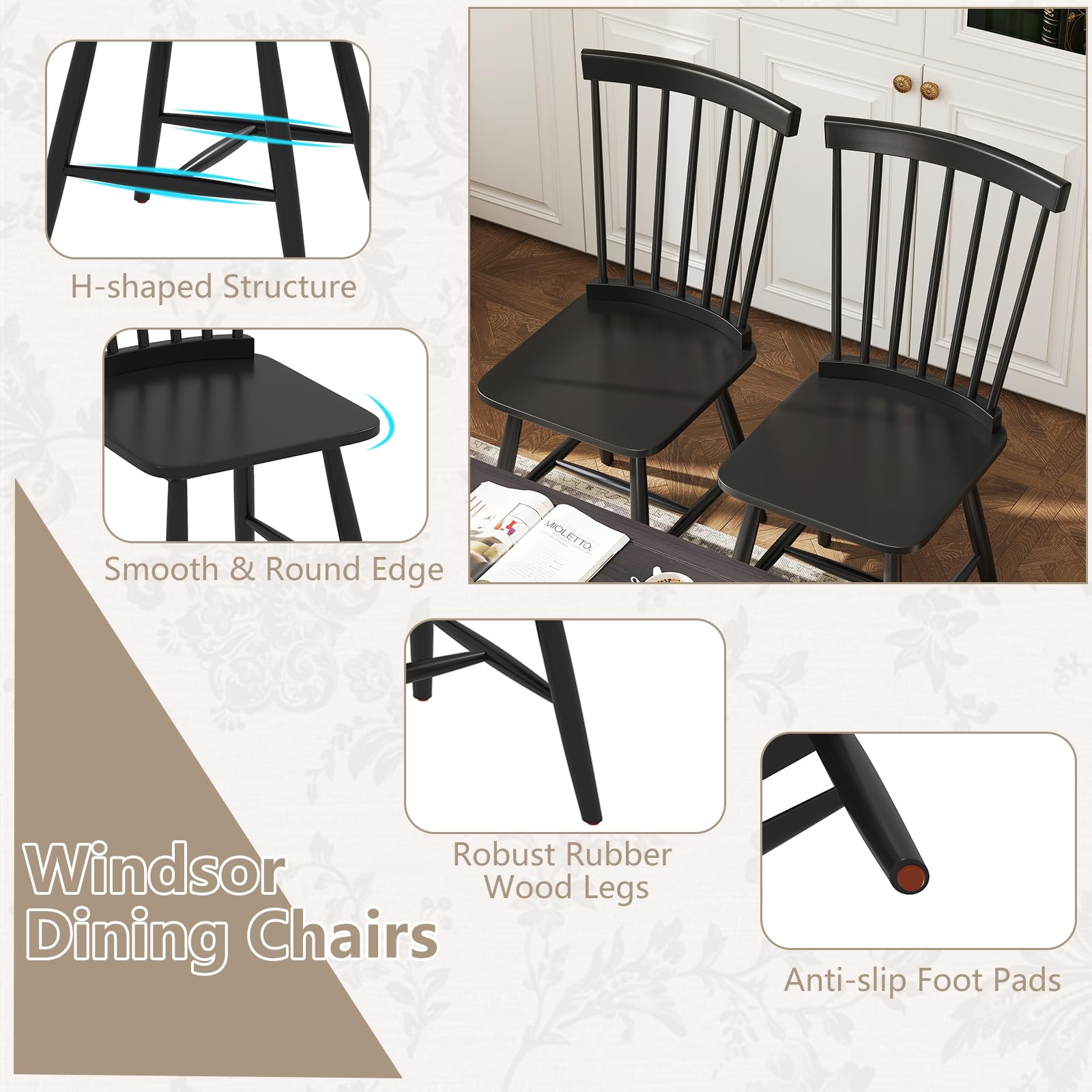 Windsor Dining Chairs Set