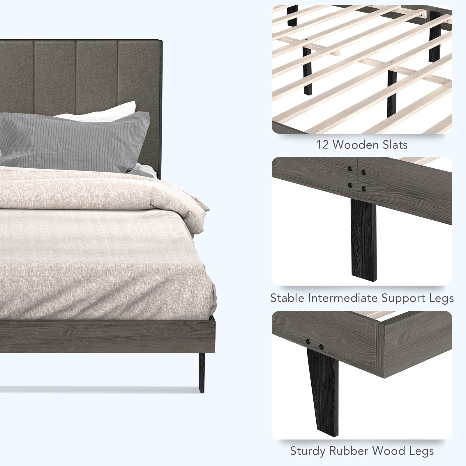 Upholstered Platform Bed Frame