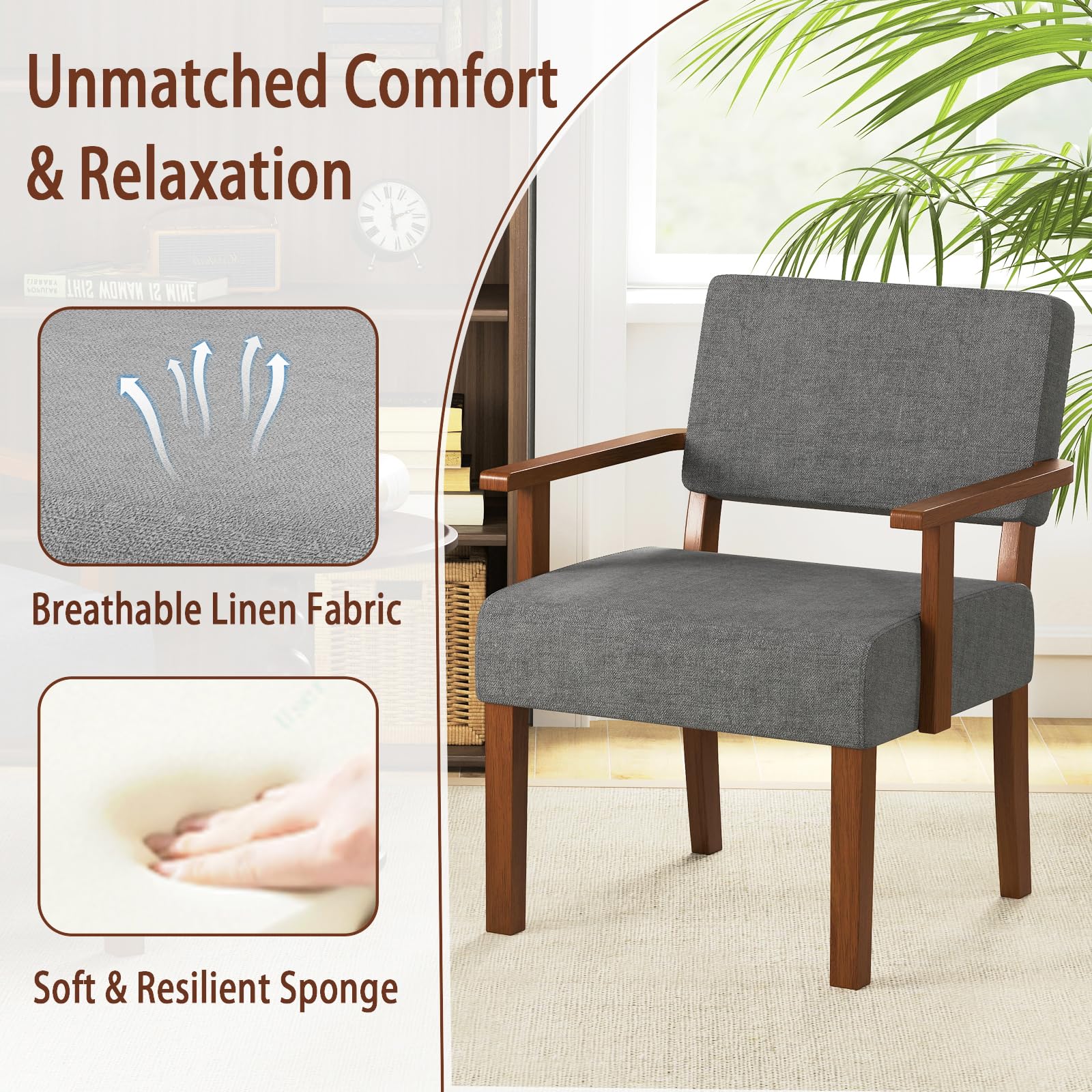 Upholstered Armchair Set