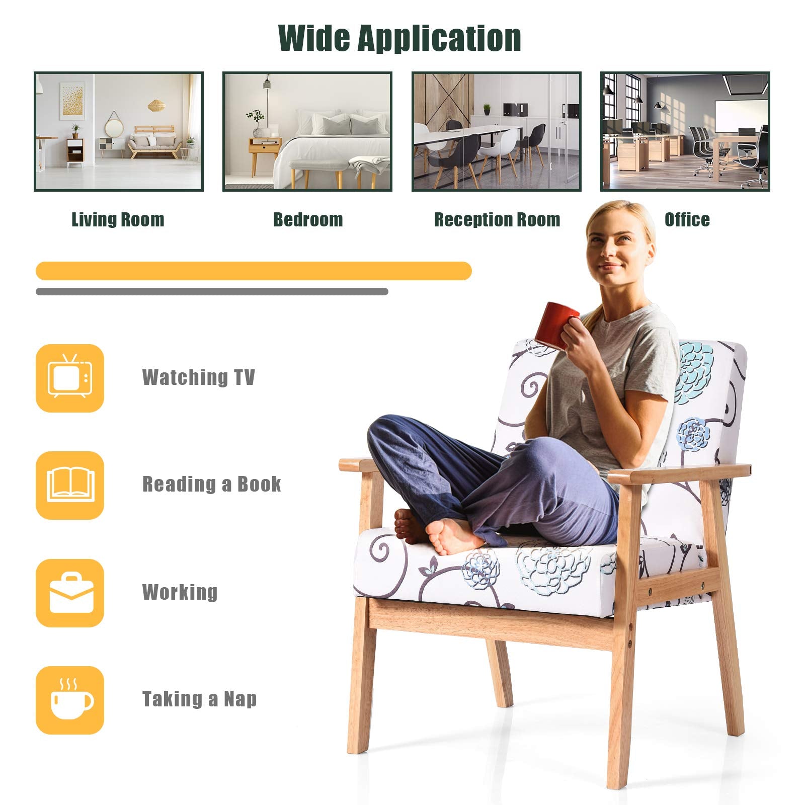 Fabric Upholstered Armchair