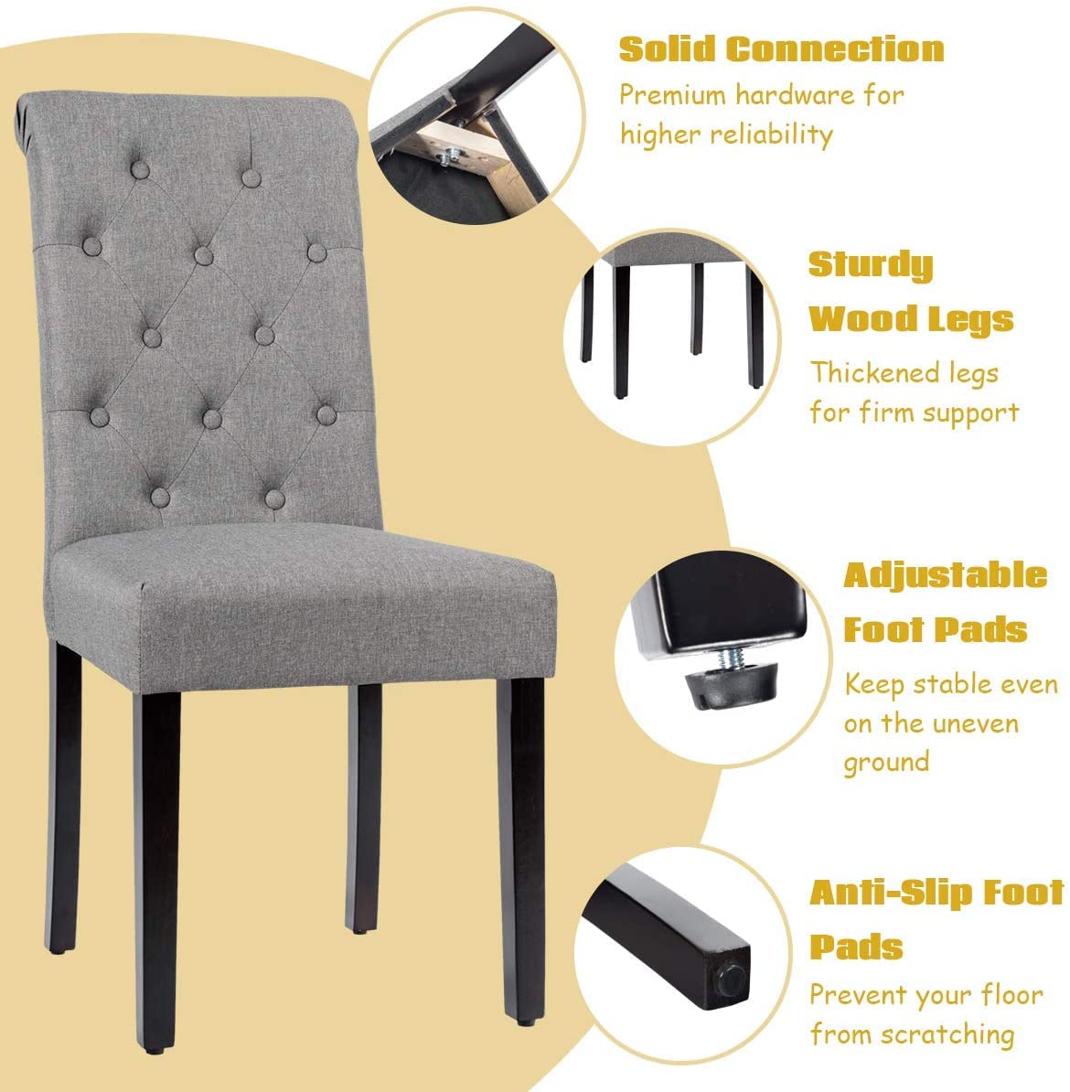 Upholstered Dining Chair Set