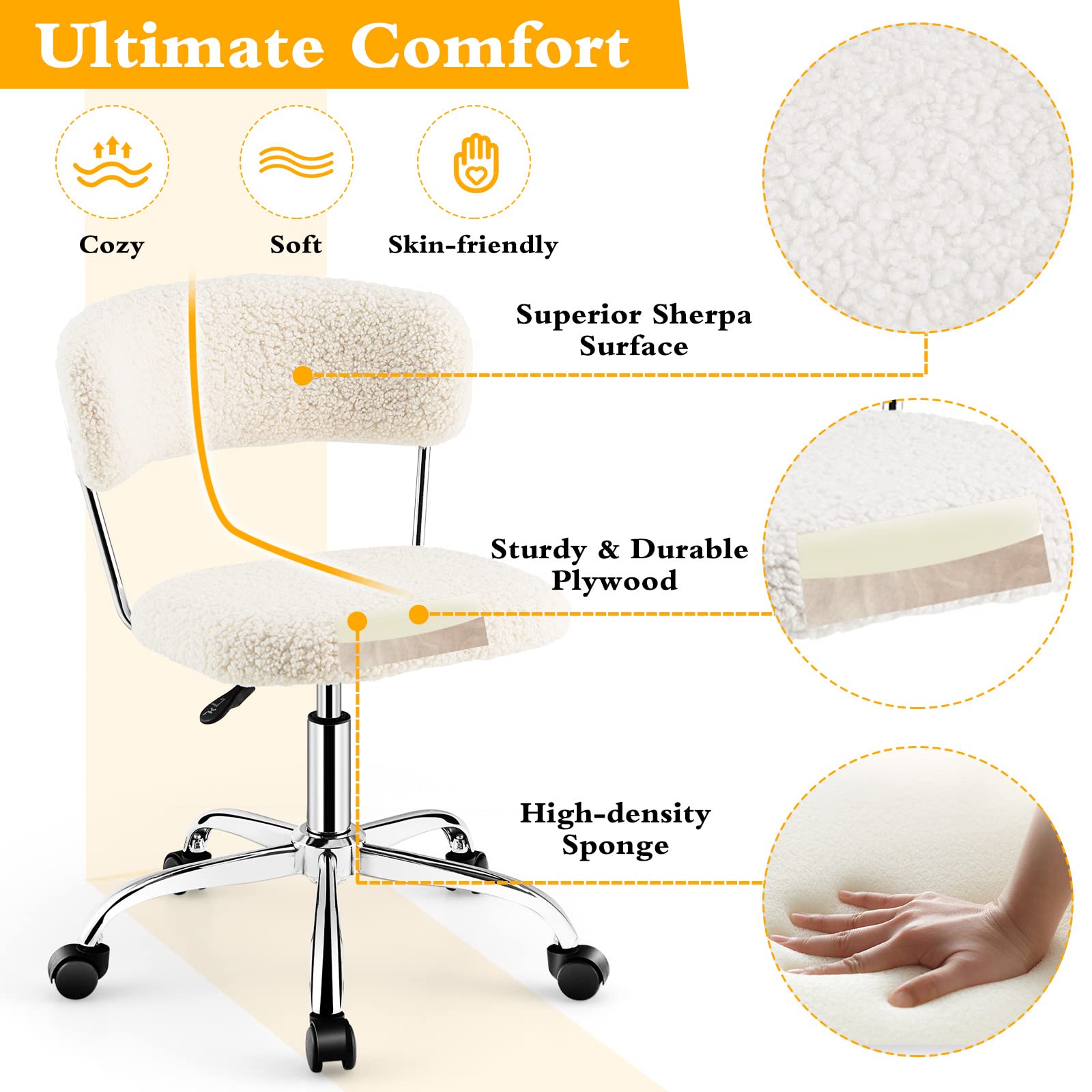 Adjustable Swivel Desk Chair