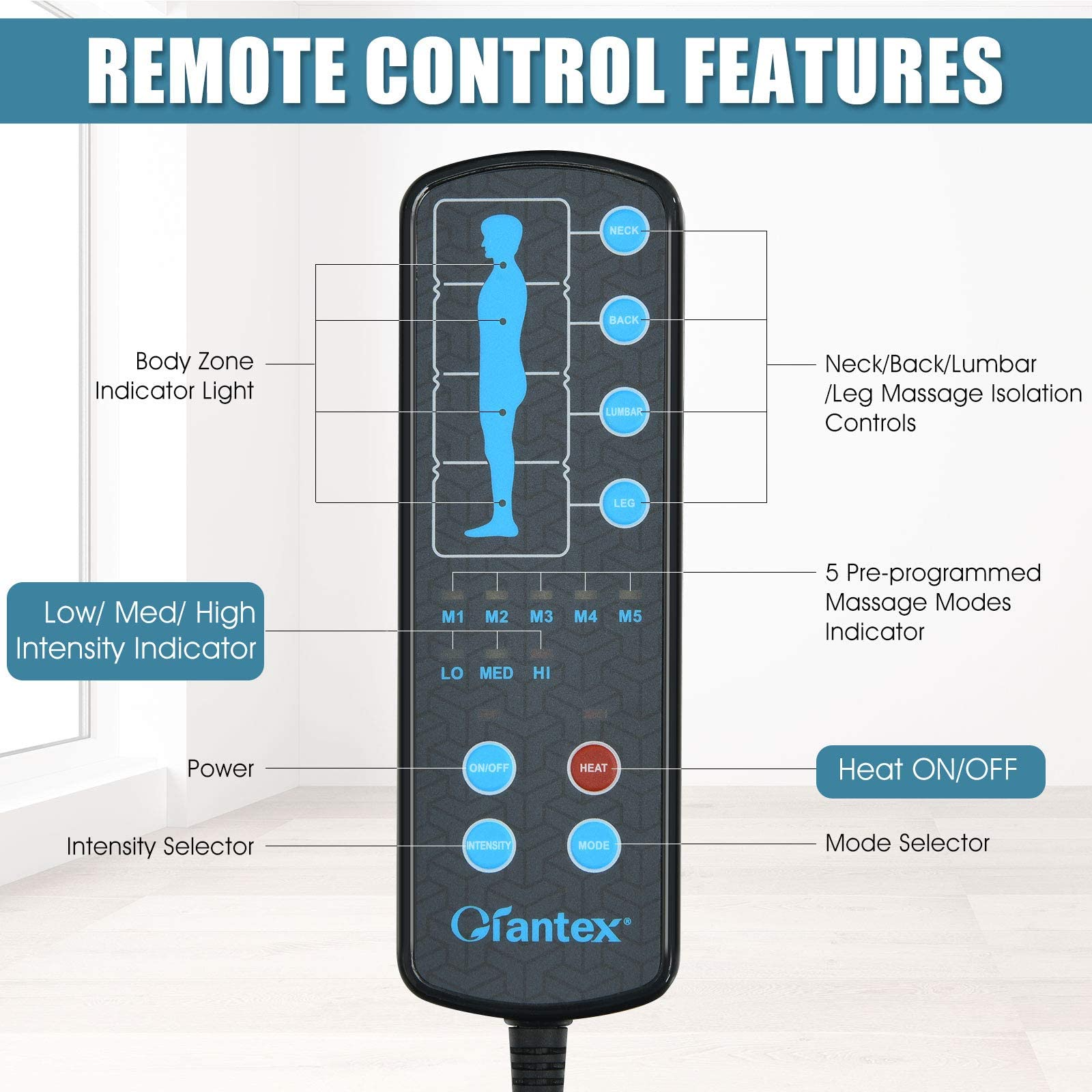 Full-Body Electric Massage Mat with Heat