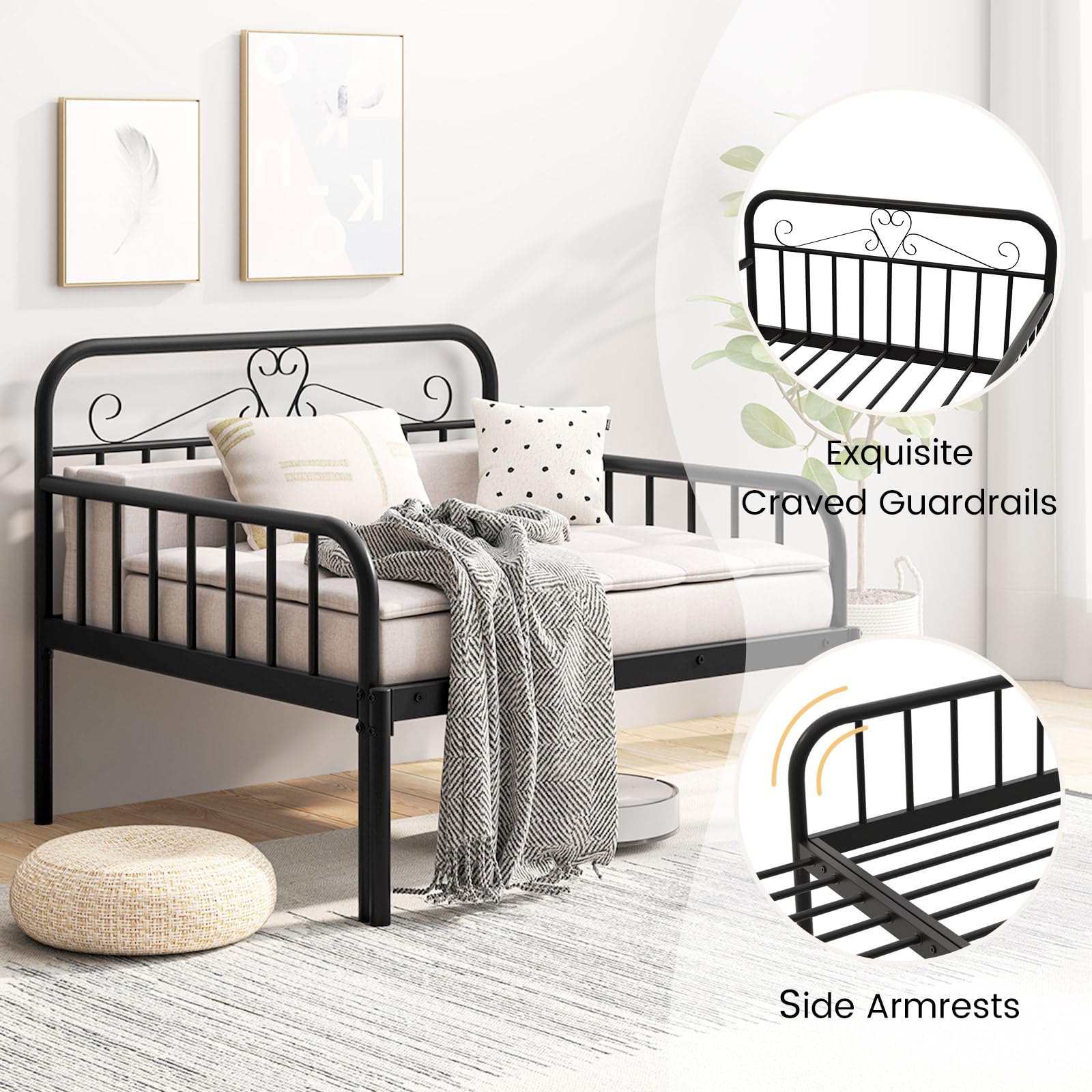 Convertible Metal Daybed