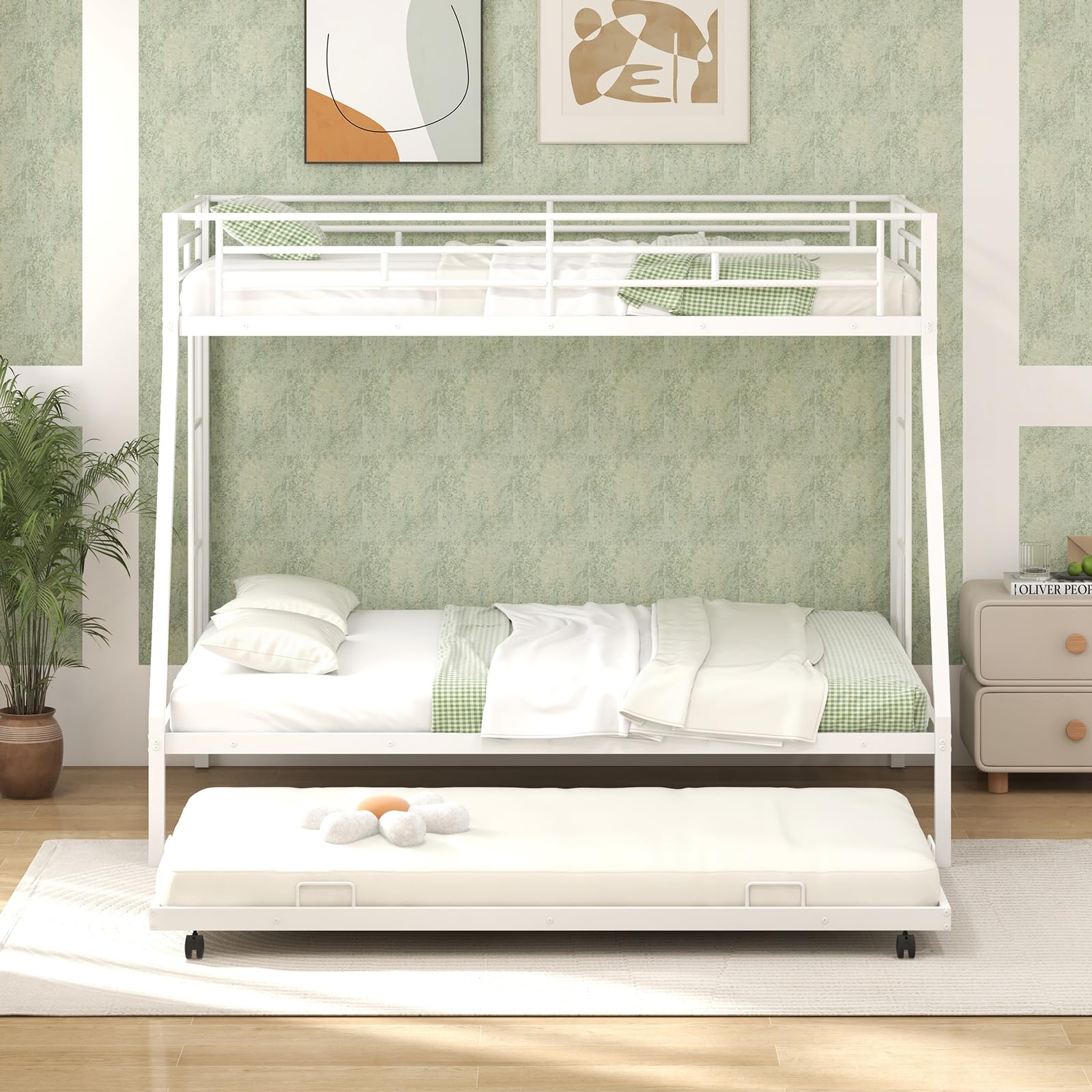Twin-Over-Twin Bunk Bed with Trundle