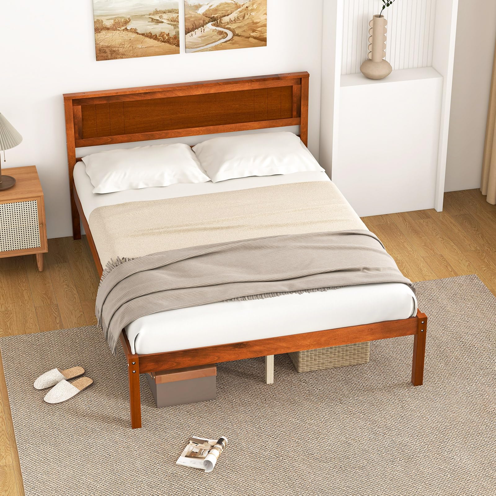 Platform Bed Frame with Headboard