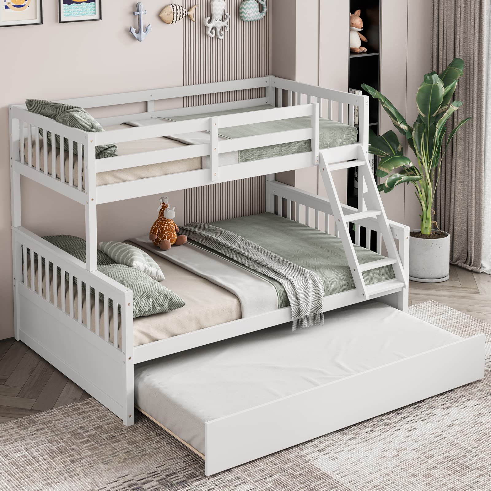 Classic Convertible Bunk Bed with Trundle