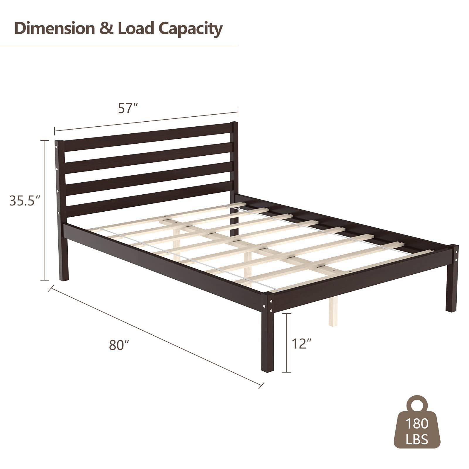 Premium Platform Bed Frame with Headboard