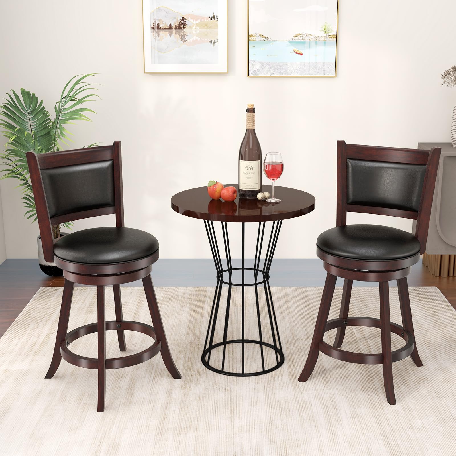 Premium Swivel Bar Stools Set