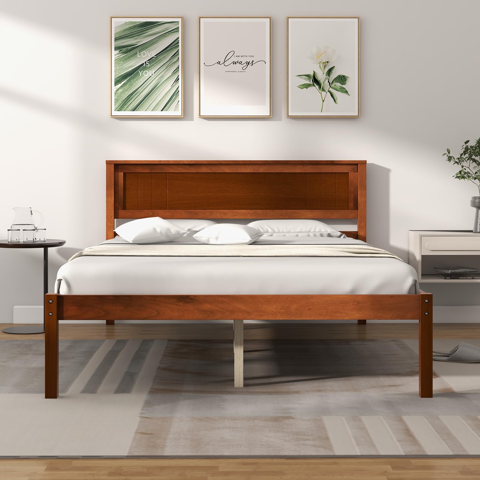 Classic Platform Bed Frame with Headboard