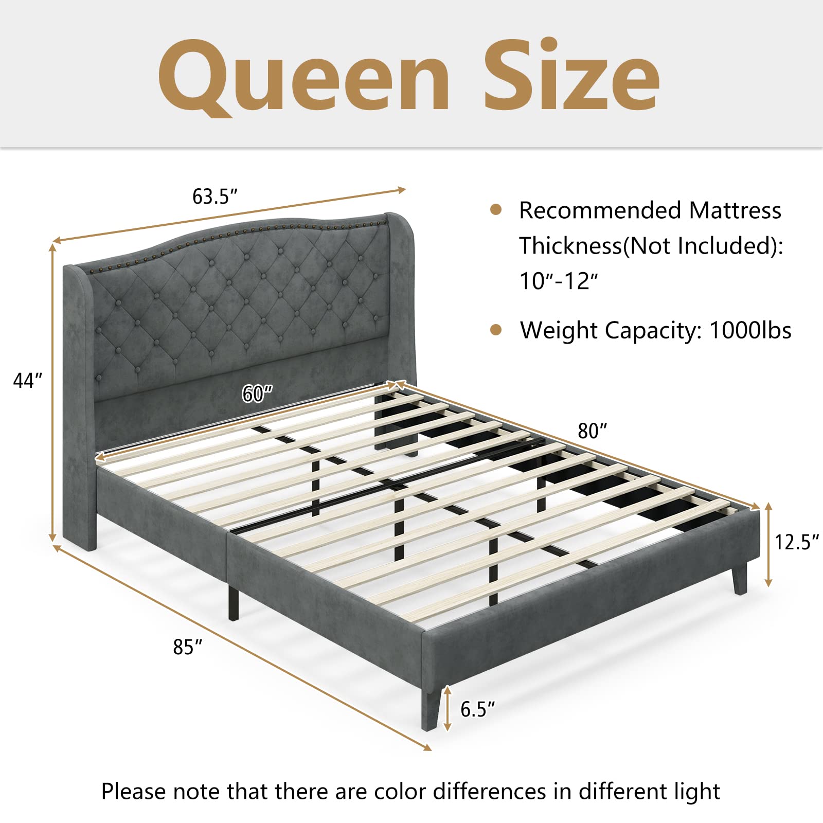 Luxury Upholstered Bed Frame