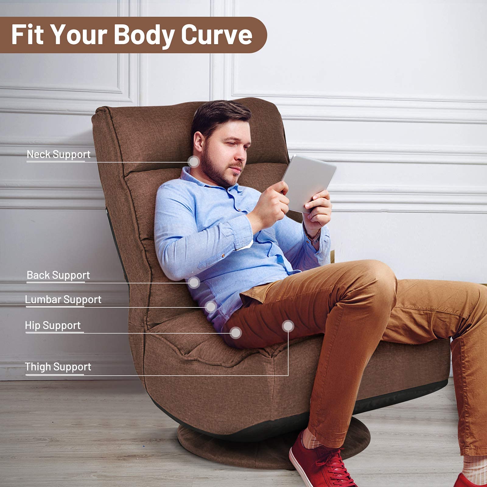 Premium Ergonomic Swivel Reclining Chair