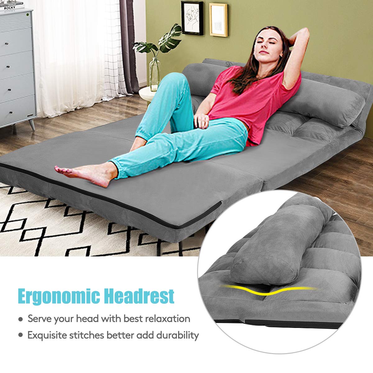 Classic Convertible Floor Sofa