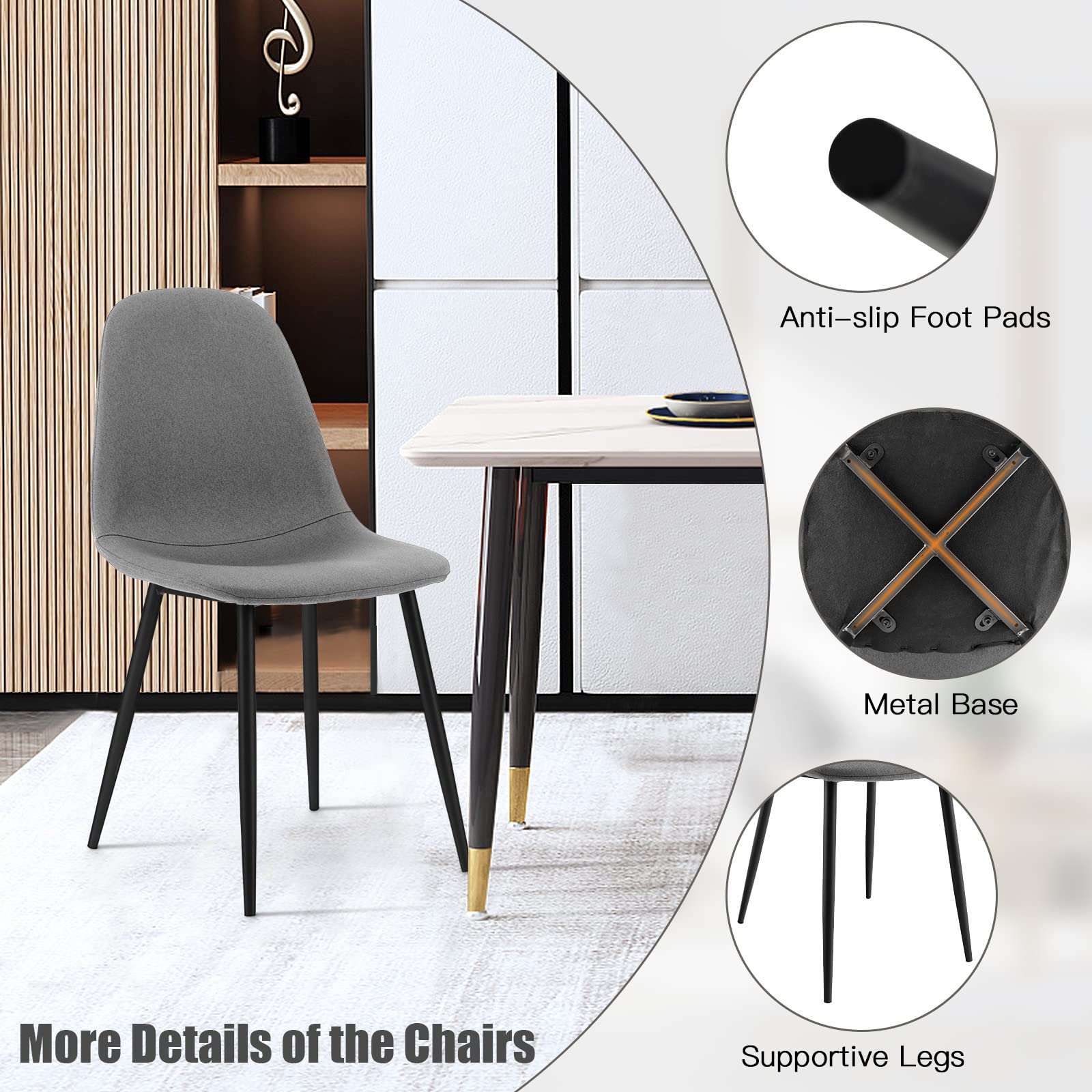 Luxury Modern Dining Chairs Set