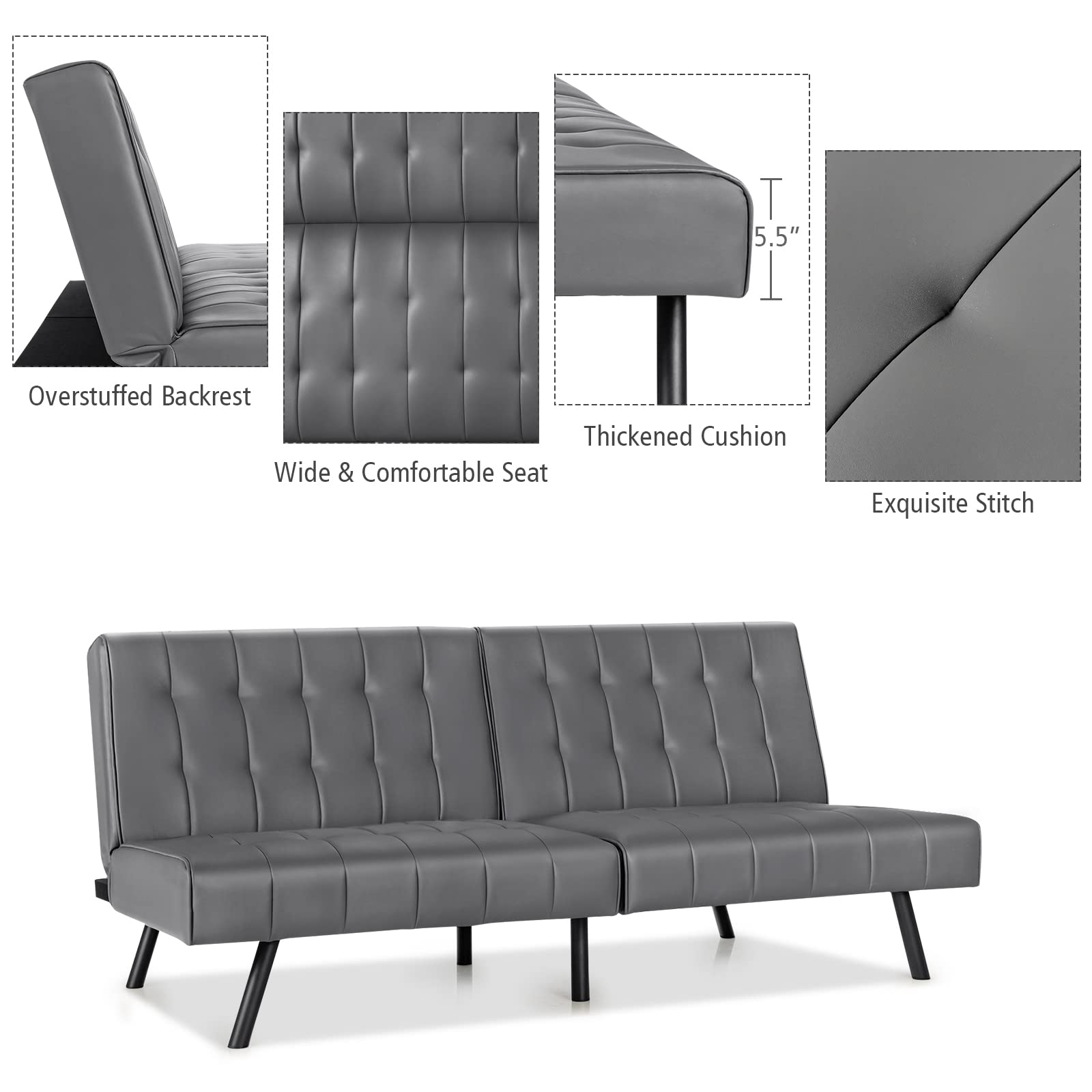 Elegant Convertible Sofa Bed