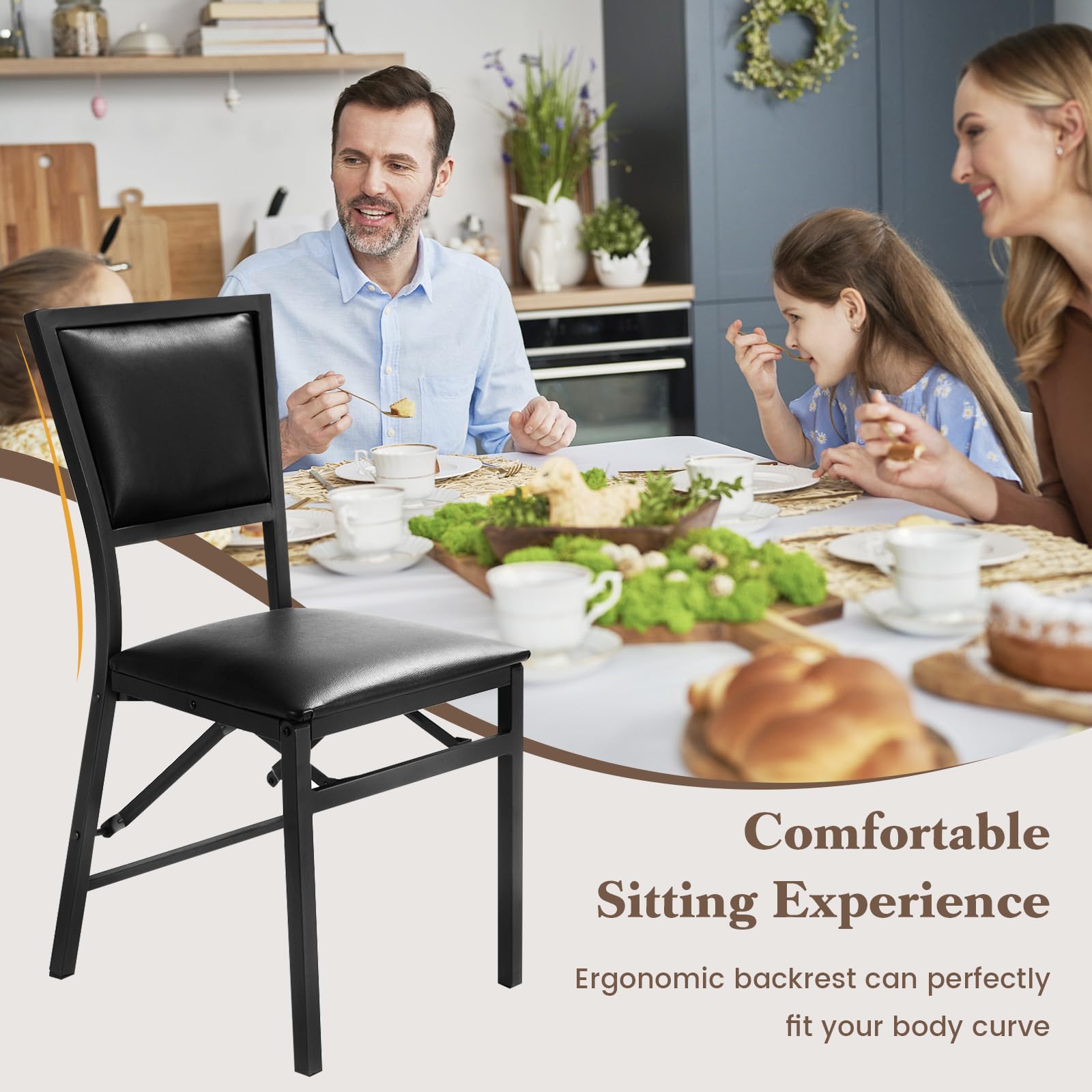 Premium Folding Dining Chairs Set