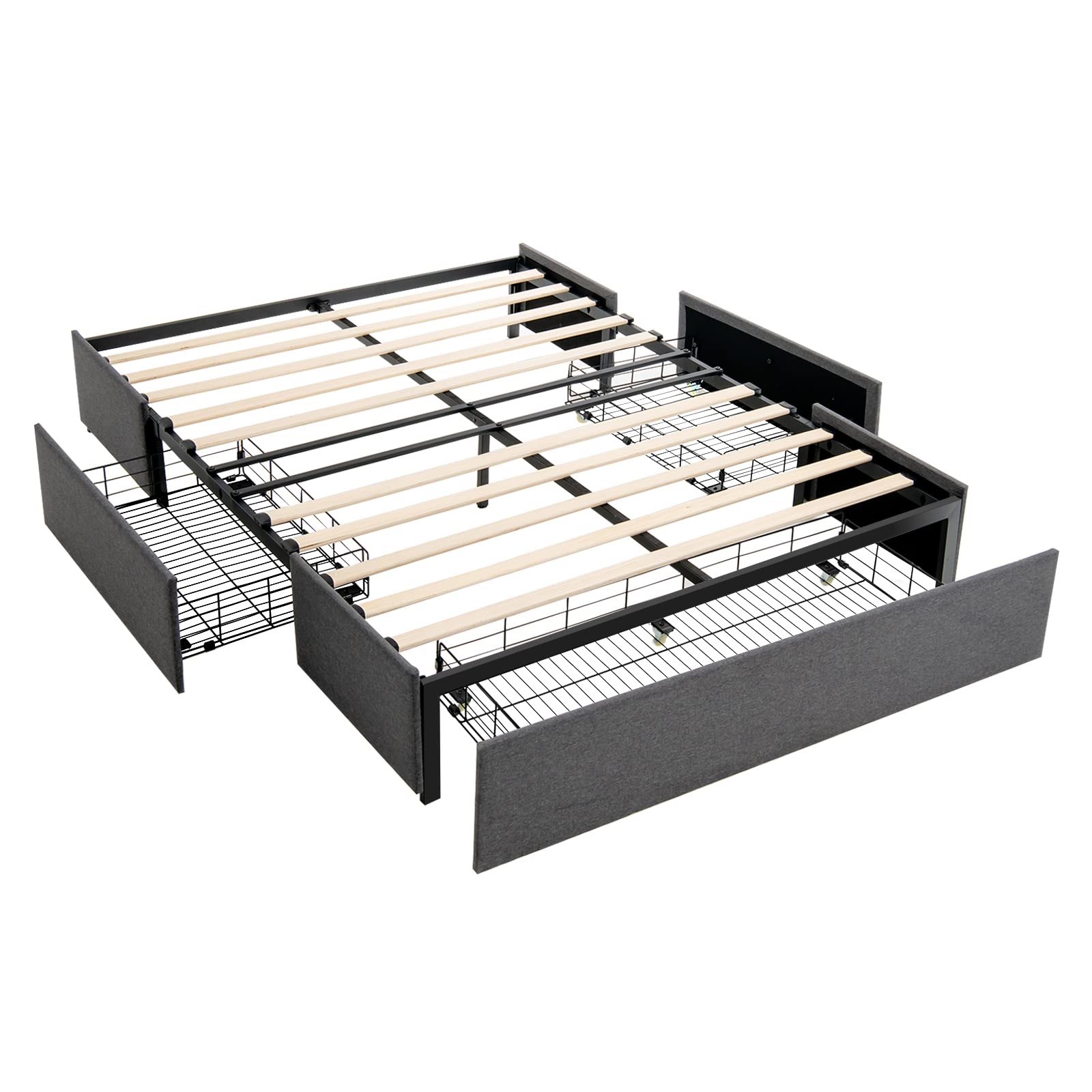 Premium Platform Bed Frame with Storage Drawers