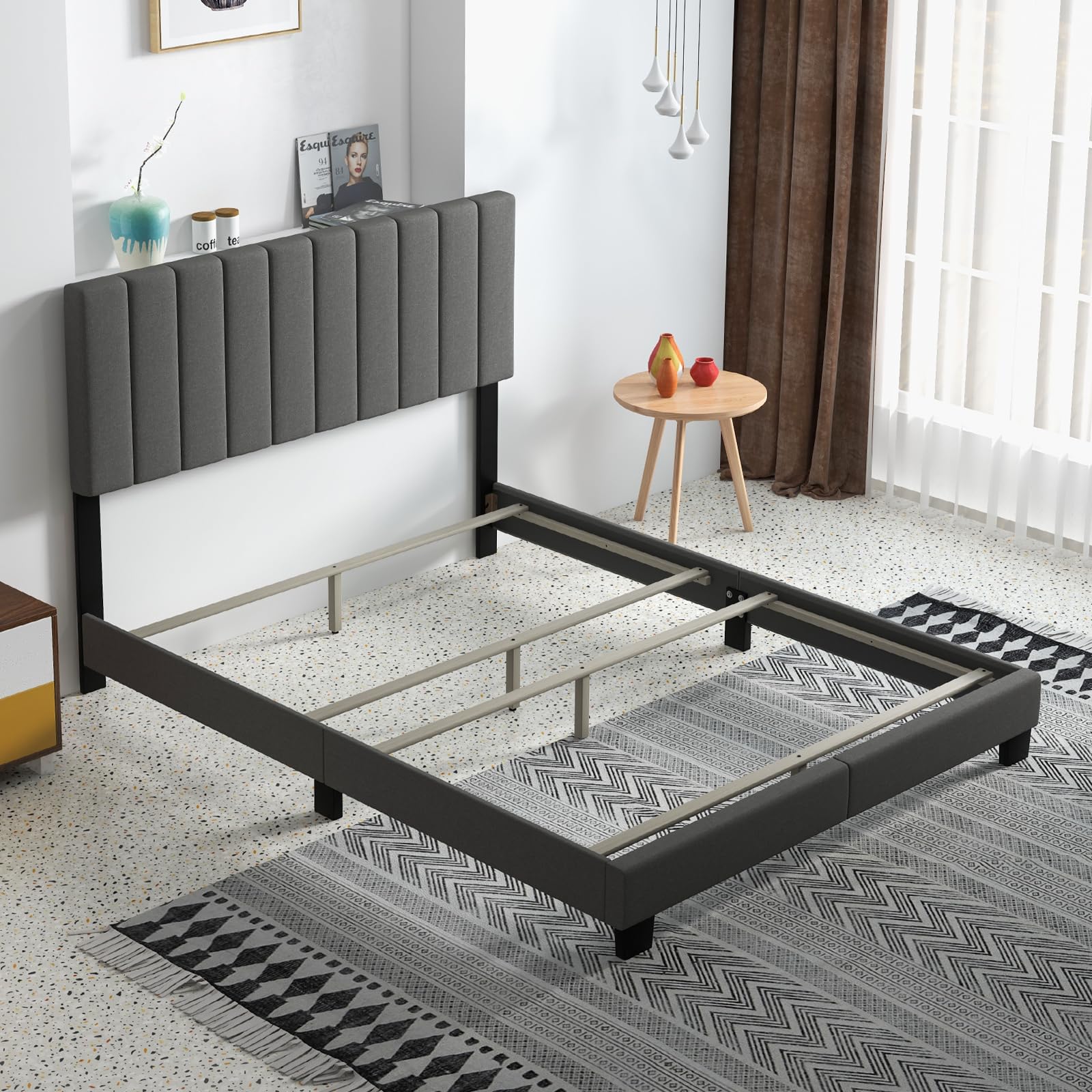 Vintage Upholstered Bed Frame