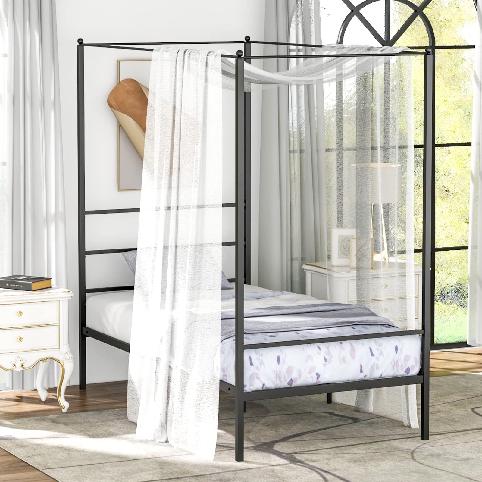 Modern Canopy Bunk Bed Frame