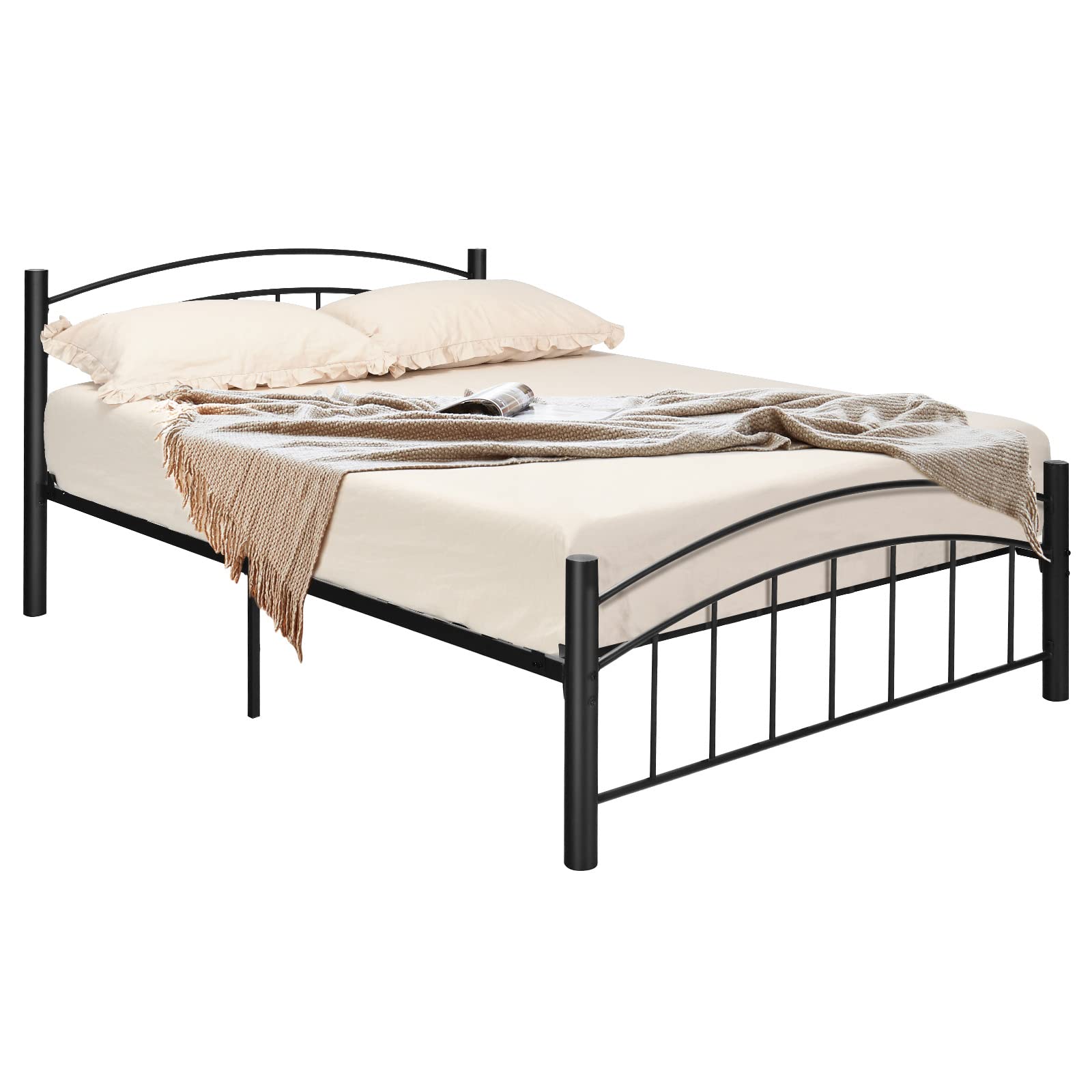 Classic Bed Frame with Headboard and Footboard